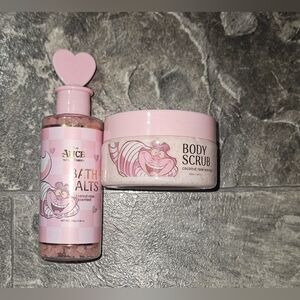 Disney Alice in Wonderland Pink Bath Salts & Body Scrub -Coconut Rose BNIB